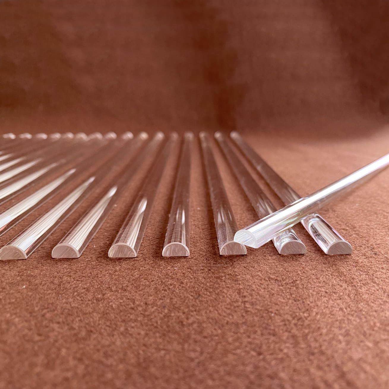 Half Round Quartz Rod