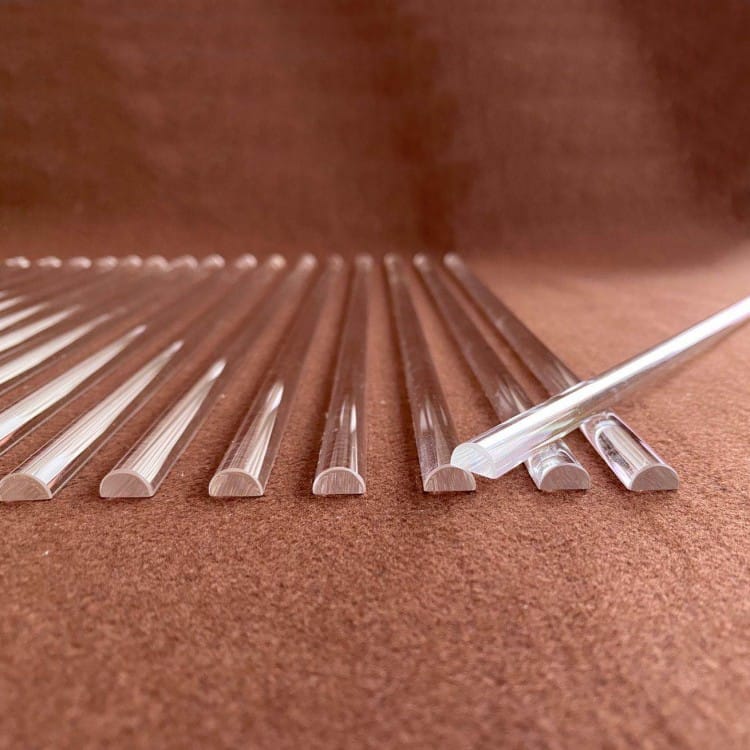 Half Round Quartz Rods