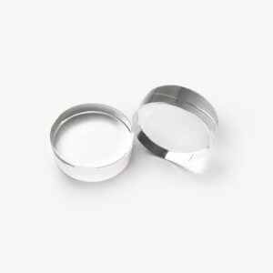 Round transparent quartz glass plate