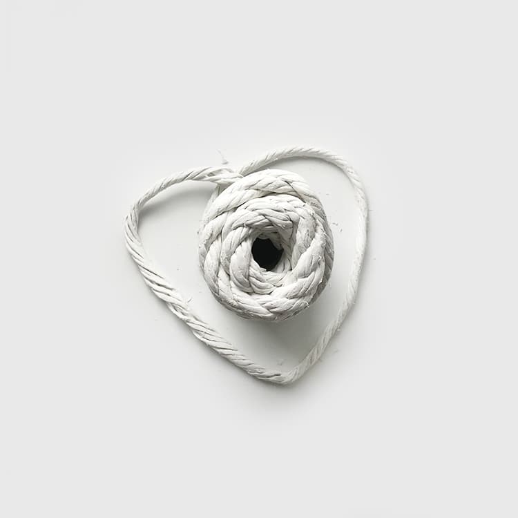 Dusted Asbestos Braided Round Rope