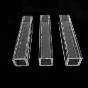 transparent quartz glass square tube
