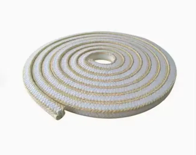 White PTFE Gland Packing With Aramid Corners