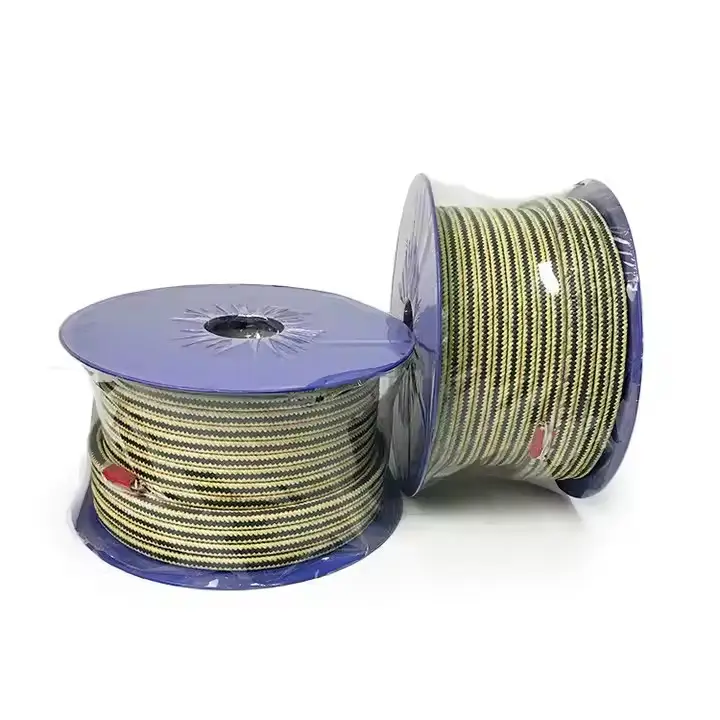 Black Graphite PTFE Gland Packing With Aramid Corners