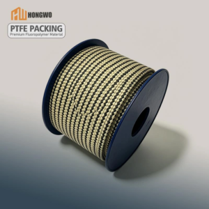 Black Graphite PTFE Gland Packing With Aramid Corners