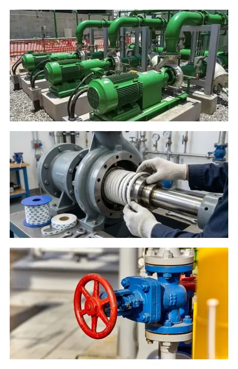 Pre-formed gland packing rings for industrial sealing