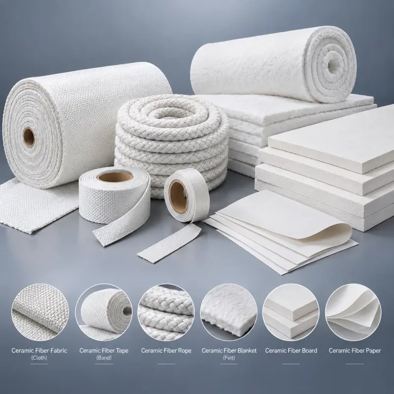 Ceramic fiber insulation products for high-temperature industrial applications