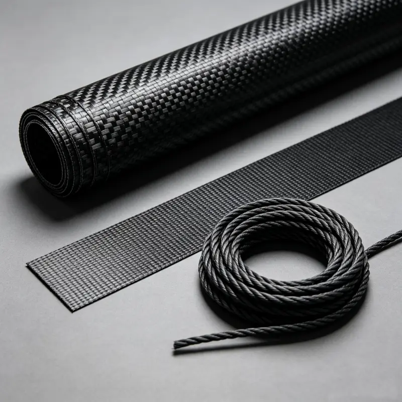 Graphite and carbon cloth, tape and rope for high-temperature industrial applications