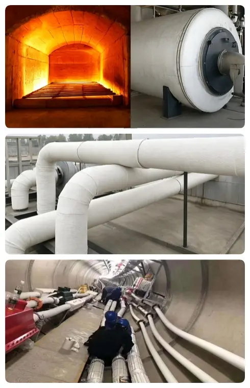 Ceramic fiber insulation products for industrial high-temperature applications